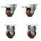 Service Caster 3 Inch High Temp Glass Filled Nylon Top Plate Caster Lock Brakes 2 Rigid, 2PK SCC-TTL20S314-GFNSHT-2-R-2 - alternate 1